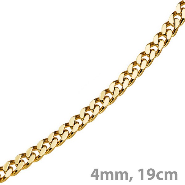 4mm Panzerarmband 585 Gelbgold 19cm