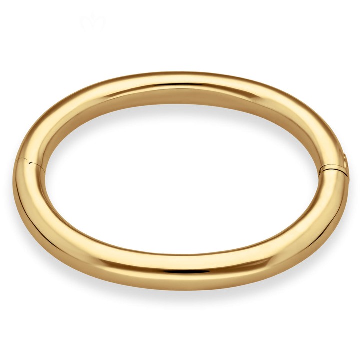 Armreif aus 585 Gold Gelbgold 8mm breit schlicht