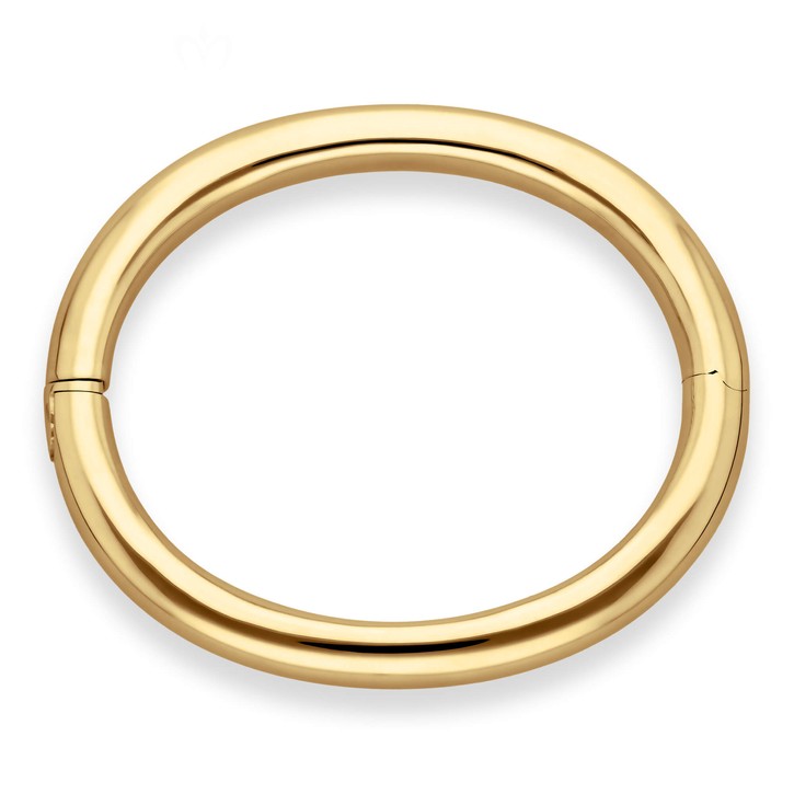 Armreif aus 585 Gold Gelbgold 8mm breit schlicht
