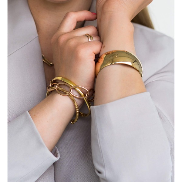 Armreif aus 585 Gold Gelbgold 20mm breit