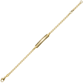 Armband Armkette Armschmuck aus 585 Gold Gelbgold 16cm Identbändchen für Kinder