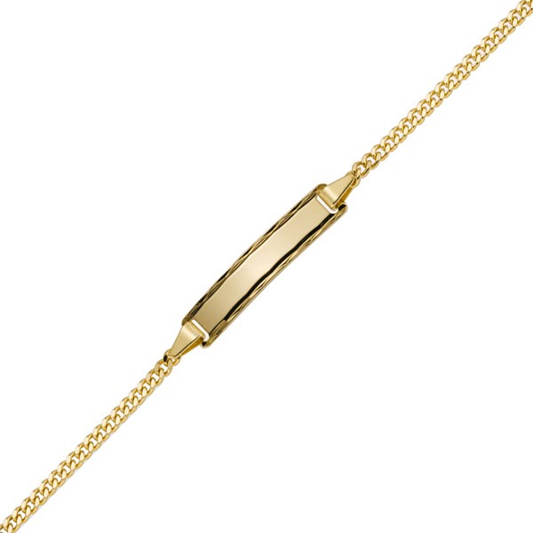 Identbändchen Armband 585 Gelbgold 16cm