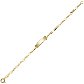 Identbändchen Armband Armkette Armschmuck 585 Gelbgold 14cm Kinder