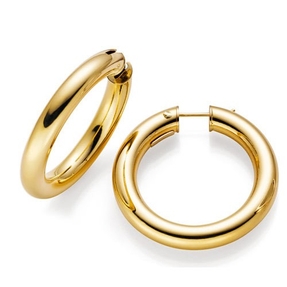Creole Creolen 40mm Ohrringe Ohrschmuck 585 Gold Gelbgold rund Goldohrringe