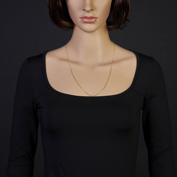 1,5mm Ankerkette aus 585 Gelbgold 60cm