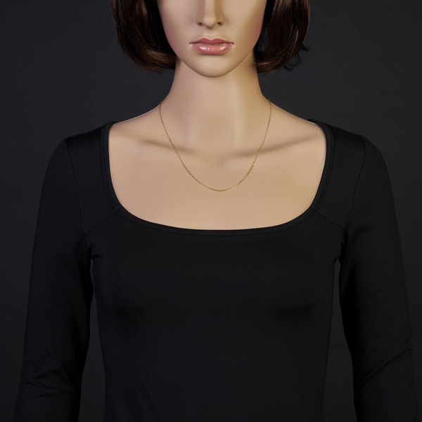 1,5mm Ankerkette aus 585 Gelbgold 50cm