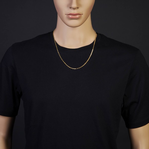 2.5mm Ankerkette aus 585 Gelbgold 60cm