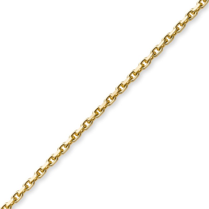 2,5mm Ankerkette aus 585 Gelbgold 45cm