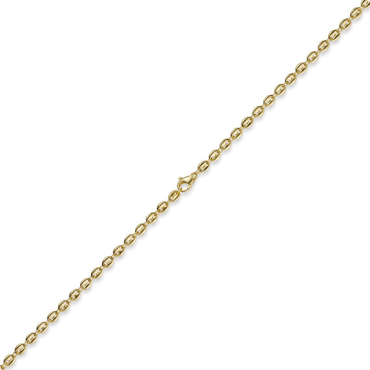 4mm Bohnenkette 585 Gelbgold 55cm