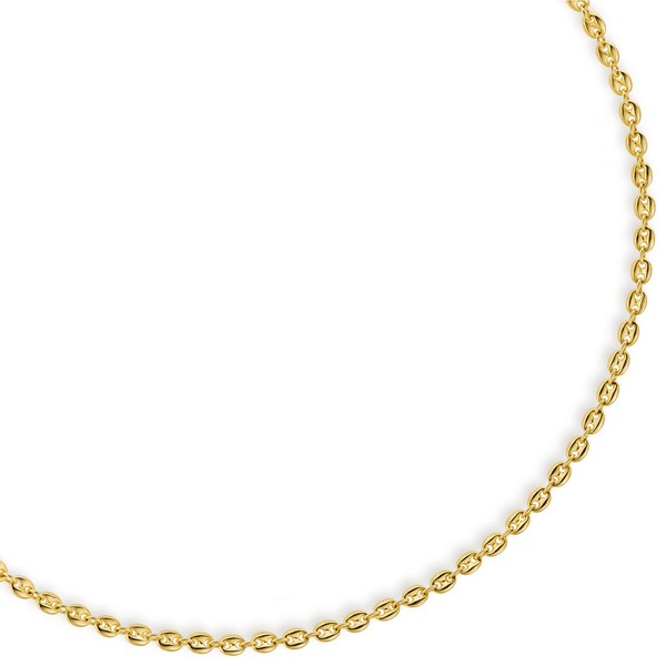 4mm Bohnenkette 585 Gelbgold 55cm