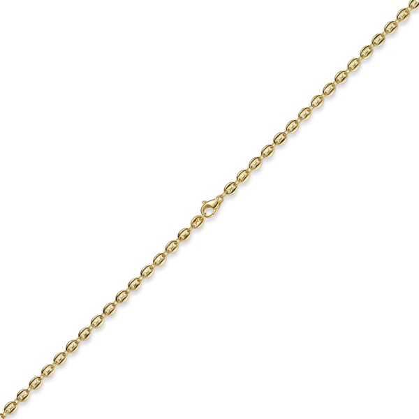 4mm Bohnenkette 585 Gelbgold 55cm