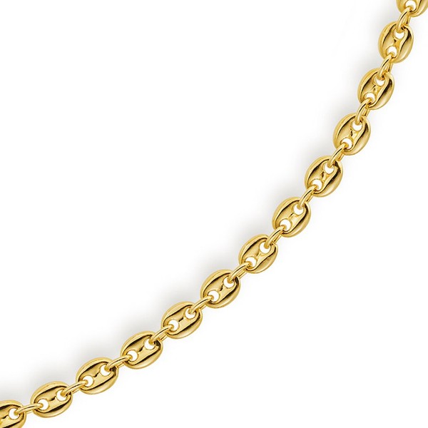 4mm Bohnenkette 585 Gelbgold 45cm