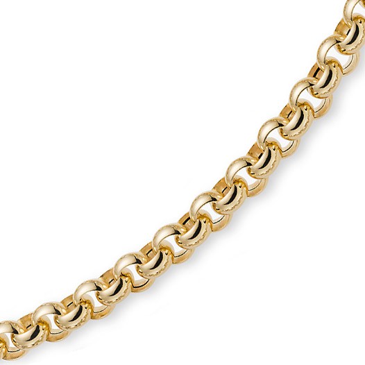 11mm Erbskette 585 Gelbgold 45cm