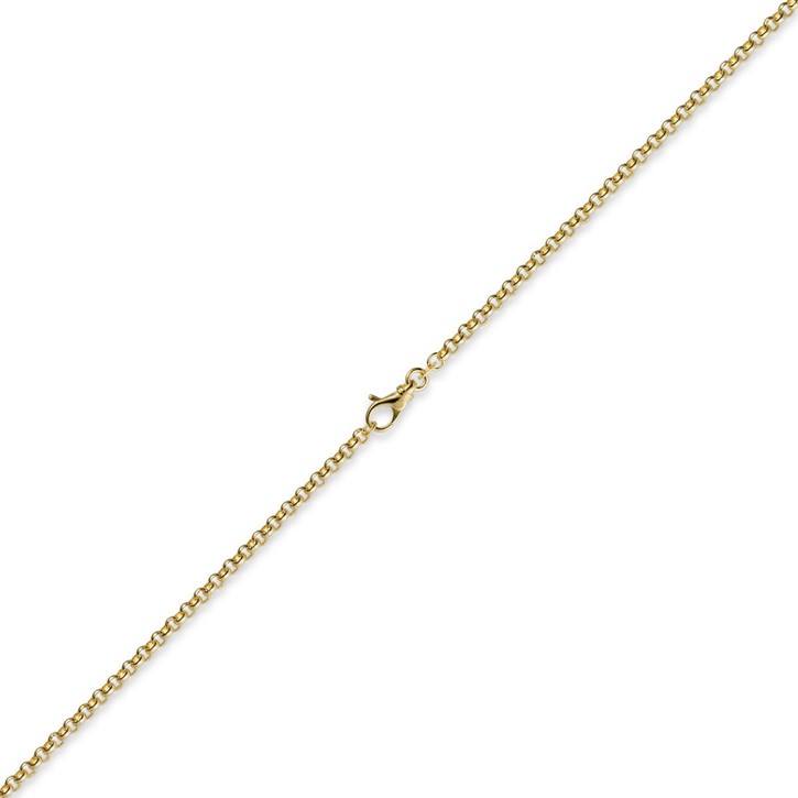 3,5mm Erbskette 585 Gelbgold 55cm