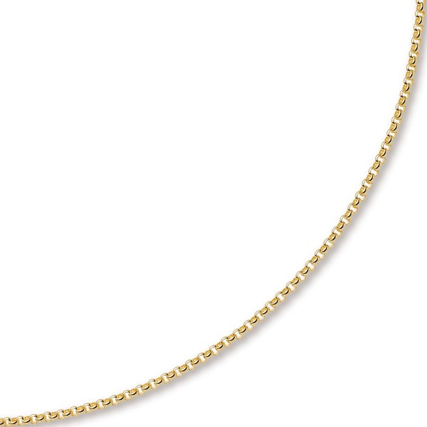 3,5mm Erbskette 585 Gelbgold 55cm