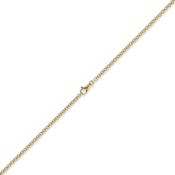 3,5mm Erbskette 585 Gelbgold 55cm