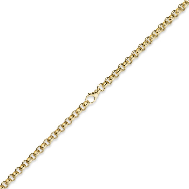 7mm Erbskette 585 Gelbgold 50cm