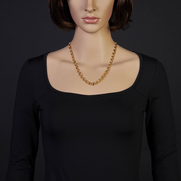 8mm Erbskette 585 Gelbgold 50cm