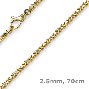 2,5mm Kette Halskette Königskette aus 585 Gold Gelbgold 70cm Unisex Goldkette 2,5mm Kette Halskette Königskette aus 585 Gold Gelbgold 70cm Unisex Goldkette
