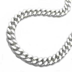 4mm Armband Armkette Armschmuck Panzerkette diamantiert aus Silber 925, 19cm