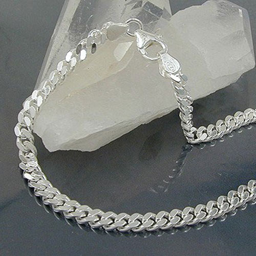 4mm Armband Panzerkette aus Silber 925 19cm