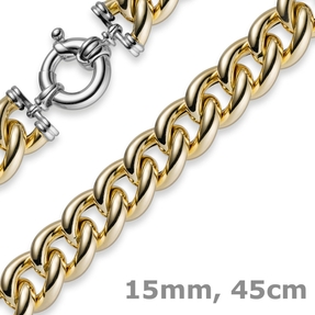 15mm Rundpanzerkette Panzerkette Kette 585 Gold Gelbgold 45cm 15mm Rundpanzerkette Panzerkette Kette 585 Gold Gelbgold 45cm
