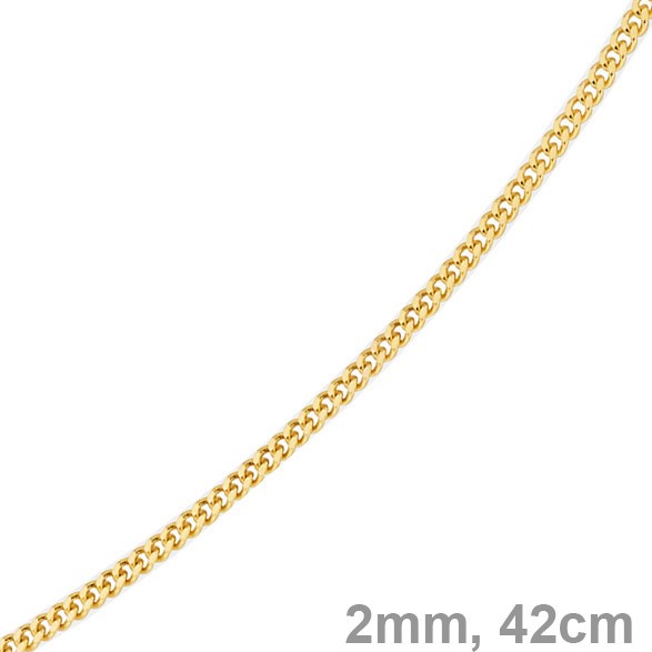 2mm Panzerkette 585 Gelbgold 42cm