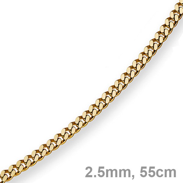 2,5mm Panzerkette 585 Gelbgold 55cm