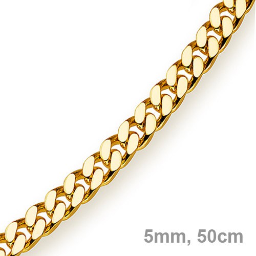 5mm Panzerkette 585 Gelbgold 50cm