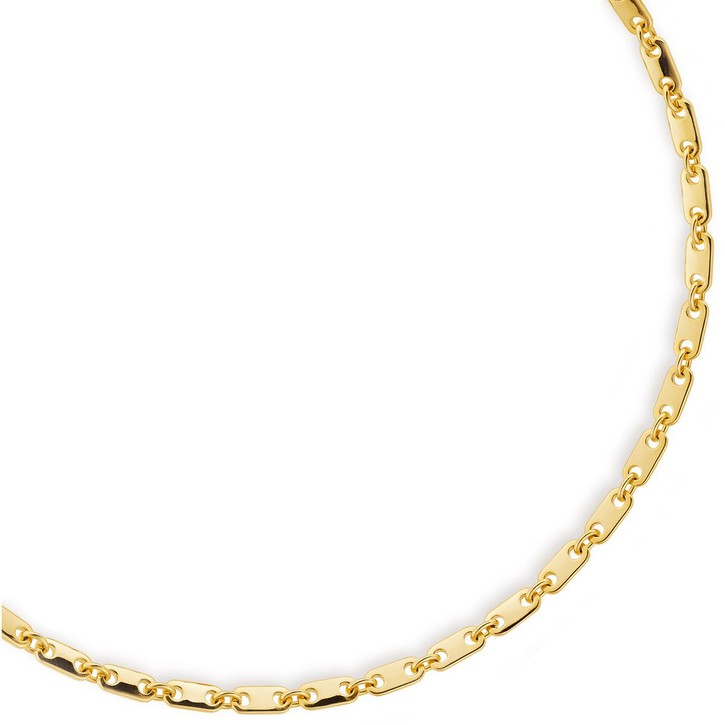 5mm Plattenkette 585 Gelbgold 60cm