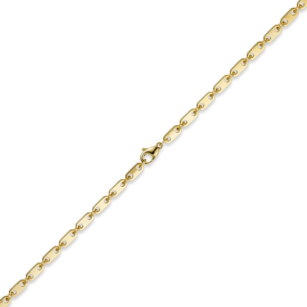 5mm Plattenkette 585 Gelbgold 60cm