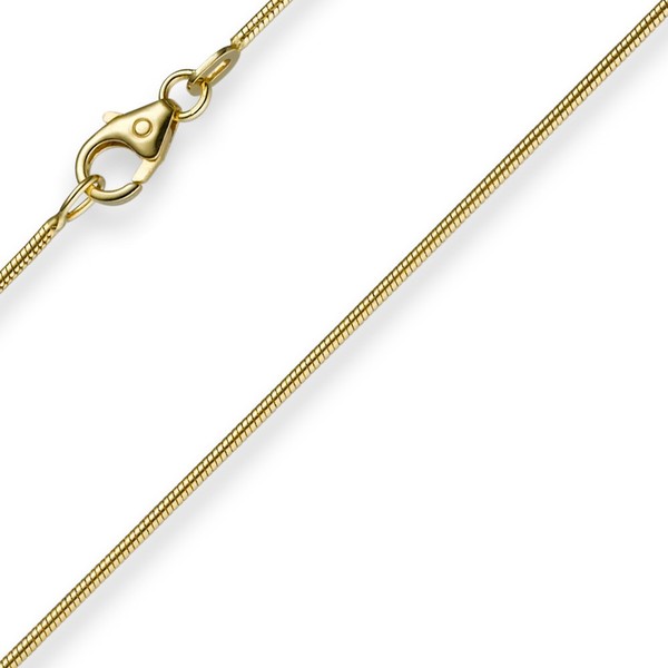 1mm Schlangenkette 585 Gelbgold 45cm