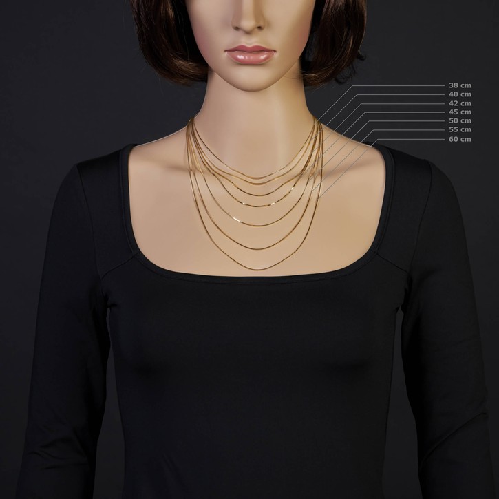 0,9mm Venezianerkette 585 Gelbgold 40cm