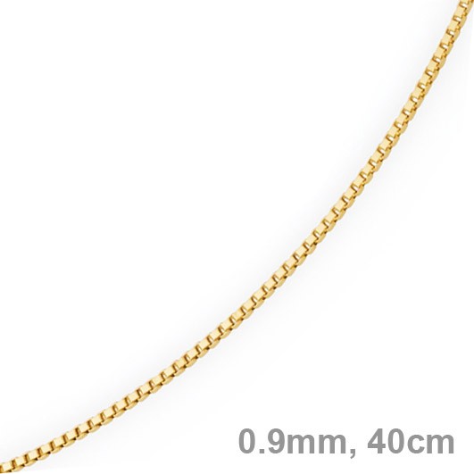0,9mm Venezianerkette 585 Gelbgold 40cm
