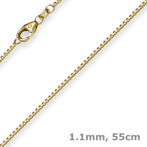 1,1mm Venezianerkette Kette Collier aus 585 Gold Gelbgold 55cm Unisex 1,1mm Venezianerkette Kette Collier aus 585 Gold Gelbgold 55cm Unisex