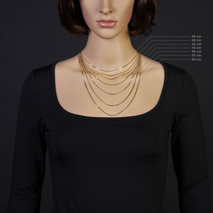 1,1mm Venezianerkette 585 Gelbgold 40cm