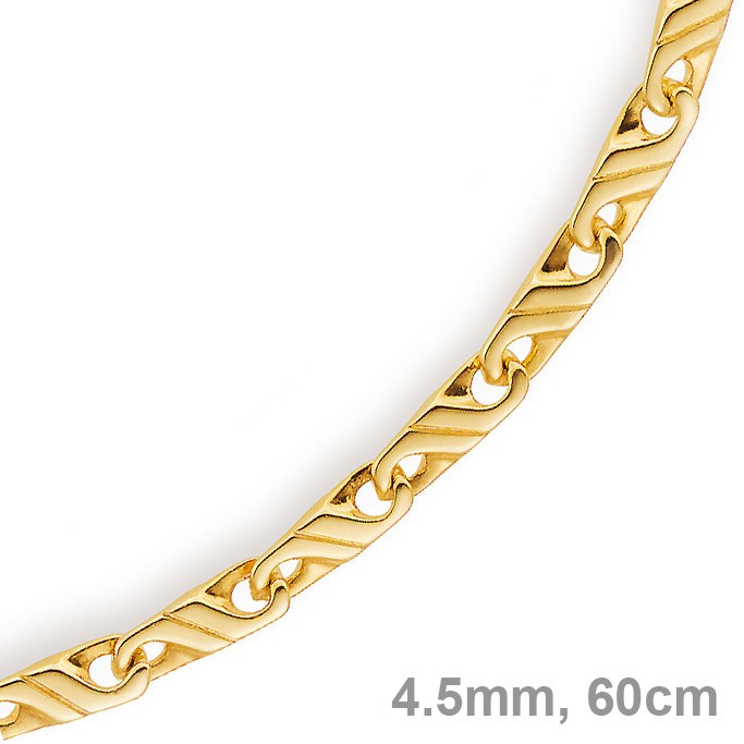 4,5mm Viktoriakette 585 Gelbgold 60cm