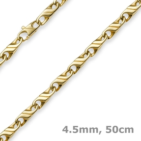 4,5mm Viktoriakette Kette Collier aus 585 Gold Gelbgold 50cm Herren Goldkette 4,5mm Viktoriakette Kette Collier aus 585 Gold Gelbgold 50cm Herren Goldkette
