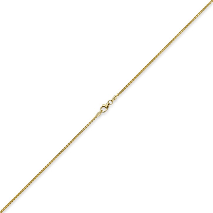 1,5mm Zopfkette 585 Gelbgold 45cm