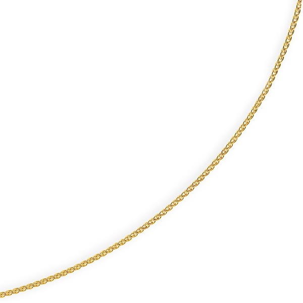 1,5mm Zopfkette 585 Gelbgold 45cm