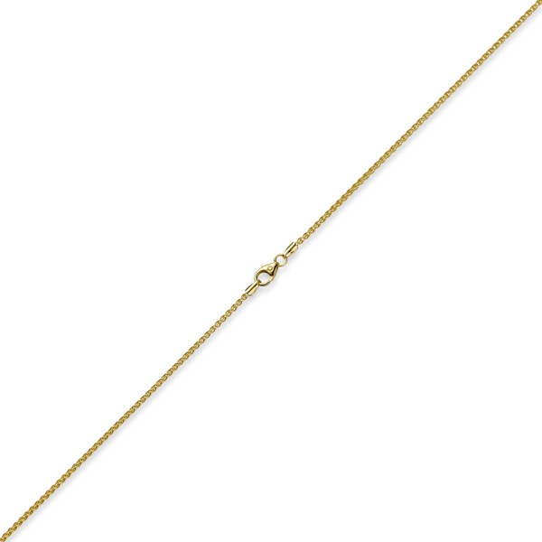 1,5mm Zopfkette 585 Gelbgold 45cm