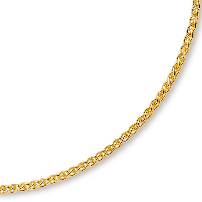 4mm Zopfkette 585 Gelbgold 55cm