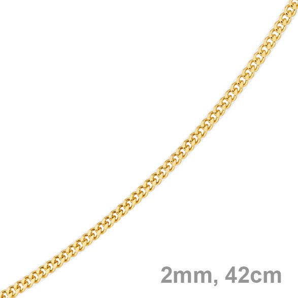 2mm Panzerkette 750 Gelbgold 42cm
