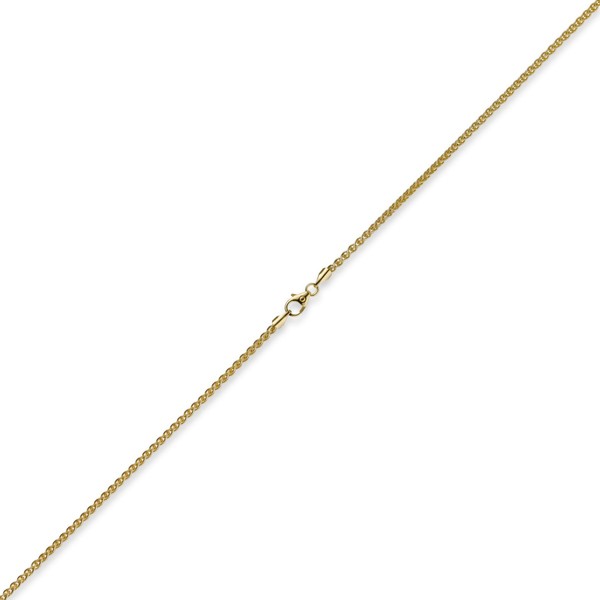 2mm Zopfkette 750 Gelbgold 55cm