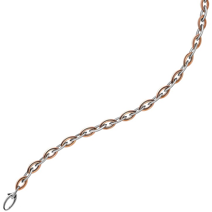 7,5mm Spitzanker Kette 585 Gold bicolor 50cm
