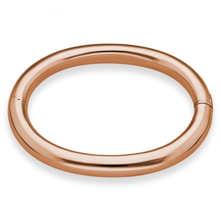 Armreif aus 585 Rosegold 8mm breit schlicht