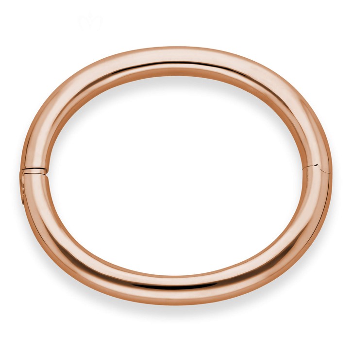 Armreif aus 585 Rosegold 8mm breit schlicht
