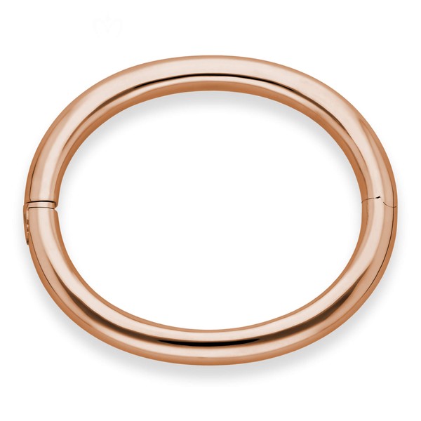 Armreif aus 585 Rosegold 8mm breit schlicht