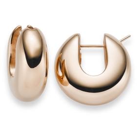Paar Ohrringe Creolen 25x10mm Ohrschmuck aus 585 Gold Rotgold Damen