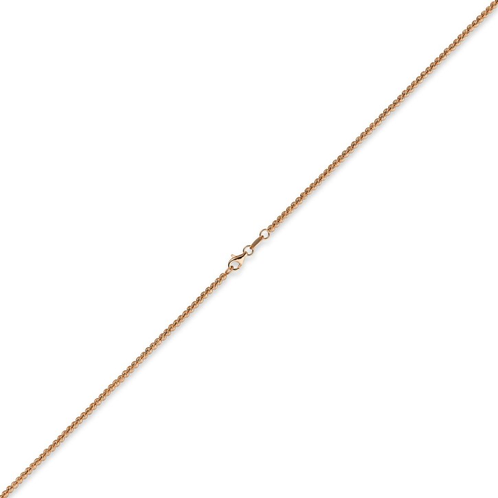 2,2mm Kugelkette aus 585 Rosegold 45cm